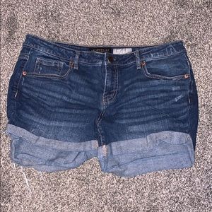 Textured Midi Shorts